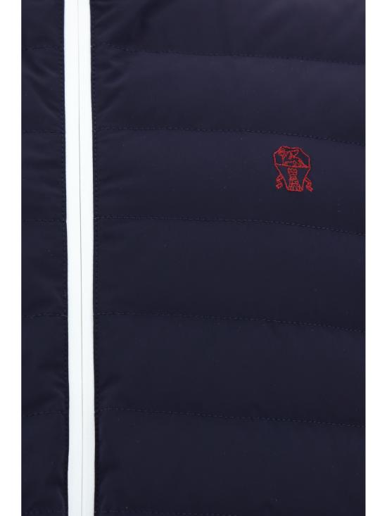 25SS 브루넬로 쿠치넬리 베스트 MM49A7460G C1086 BLUE - BRUNELLO CUCINELLI