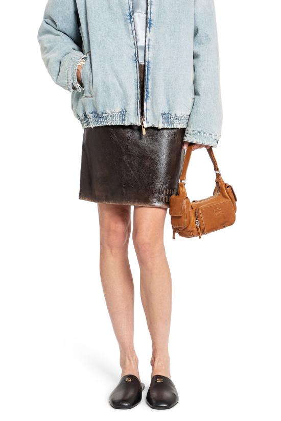 미우미우 스커트 MPD7811134F0201 Brown - MIU MIU