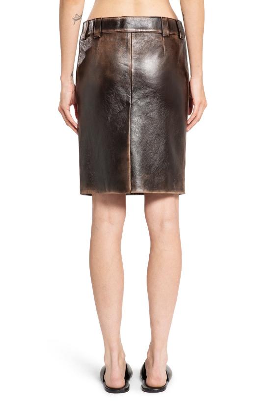  미우미우 스커트 MPD7811134F0201 Brown - MIU MIU