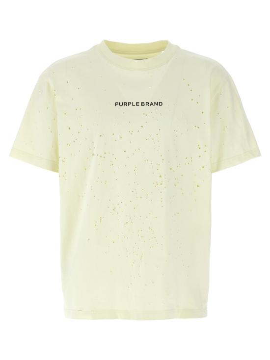 25SS 퍼플 브랜드 반팔 티셔츠 P117HFGT125IVORY Yellow