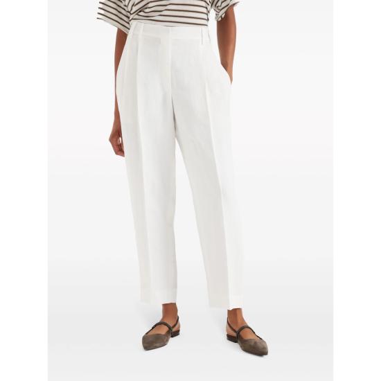 25SS 브루넬로 쿠치넬리 팬츠 MH126P8292 C600 WHITE - BRUNELLO CUCINELLI