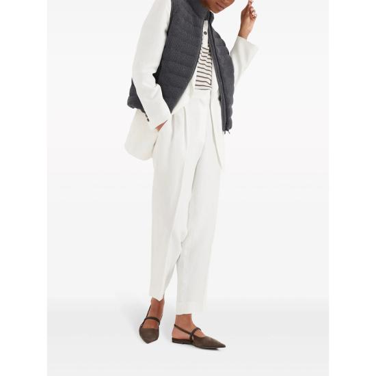 25SS 브루넬로 쿠치넬리 팬츠 MH126P8292 C600 WHITE - BRUNELLO CUCINELLI