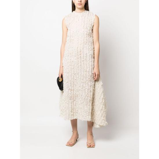  칼카테라 롱 원피스 D113 TEX17 ECRU NEUTRALS - CALCATERRA