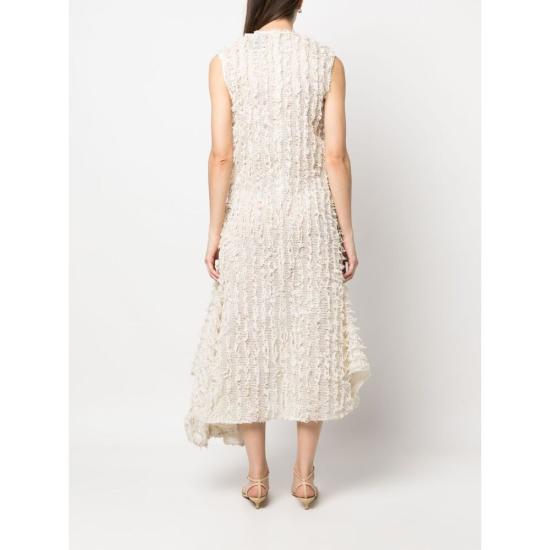  칼카테라 롱 원피스 D113 TEX17 ECRU NEUTRALS - CALCATERRA
