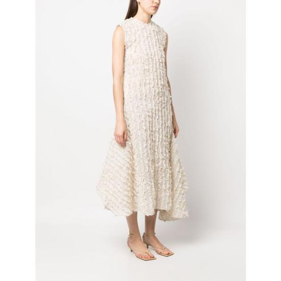  칼카테라 롱 원피스 D113 TEX17 ECRU NEUTRALS - CALCATERRA