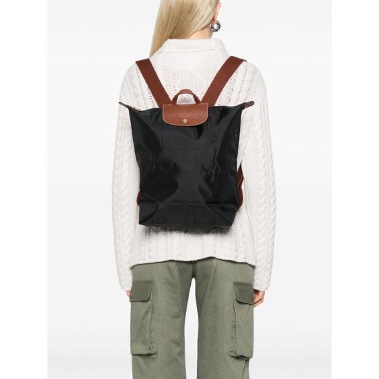 26SS 롱샴 플리아쥬 오리지널 M 백팩 10284089 001 BLACK DOM - LONGCHAMP