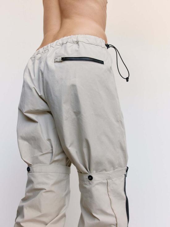  쥐알텐케이 숏팬츠 Gr10 K 더스티 화이트 왁스 코튼 필드 지퍼 - GR10K