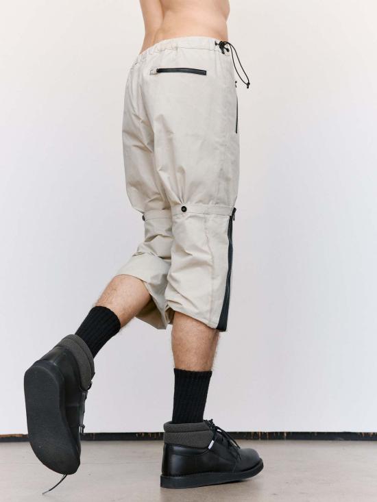  쥐알텐케이 숏팬츠 Gr10 K 더스티 화이트 왁스 코튼 필드 지퍼 - GR10K
