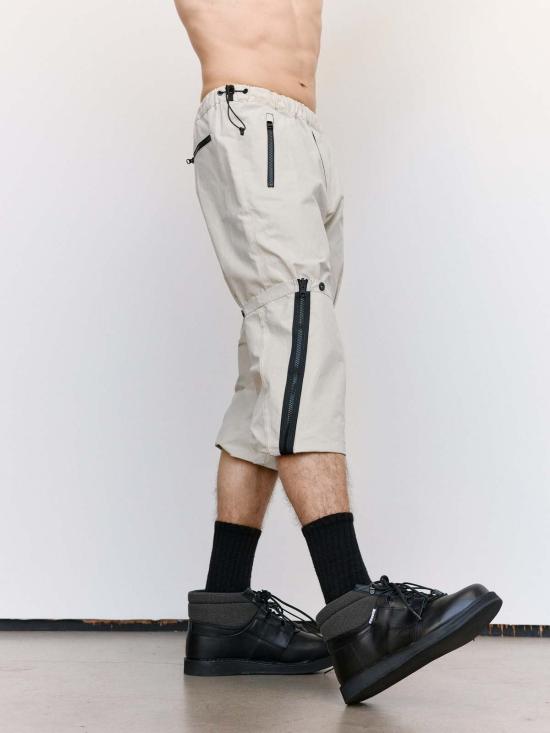  쥐알텐케이 숏팬츠 Gr10 K 더스티 화이트 왁스 코튼 필드 지퍼 - GR10K