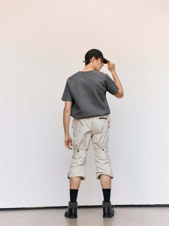  쥐알텐케이 숏팬츠 Gr10 K 더스티 화이트 왁스 코튼 필드 지퍼 - GR10K