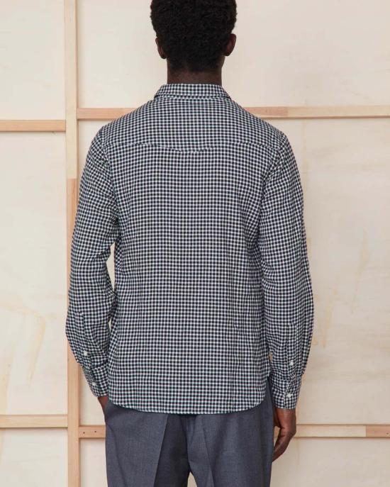  오피신 제네랄 긴팔 셔츠 립  블랙 에크루 - OFFICINE GENERALE