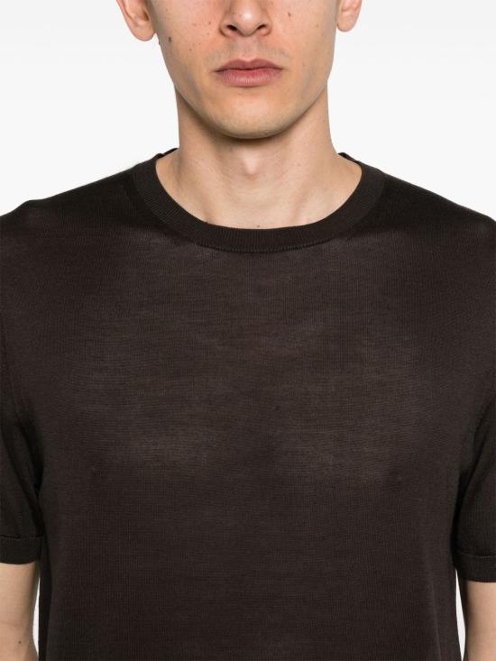 25SS 꼬르넬리아니 반팔 티셔츠 25M5402525170 030 Black - CORNELIANI