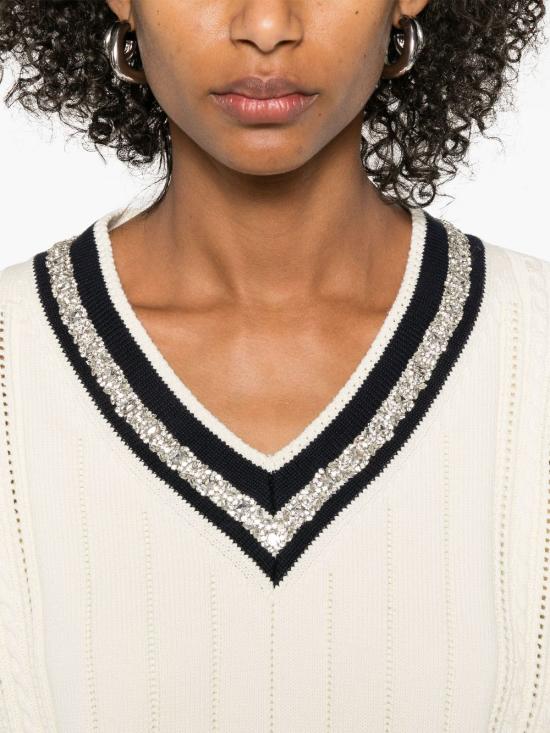 25SS 골든구스 스웨터 GWP02120 P00191211782 White - GOLDEN GOOSE