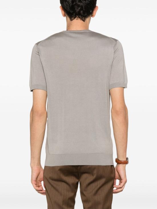 25SS 꼬르넬리아니 반팔 티셔츠 25M5402525170 Grey - CORNELIANI