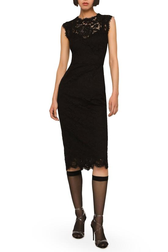 25SS 돌체앤가바나 미디 원피스 F6H0ZTHLM7L N0000 Black - DOLCE & GABBANA