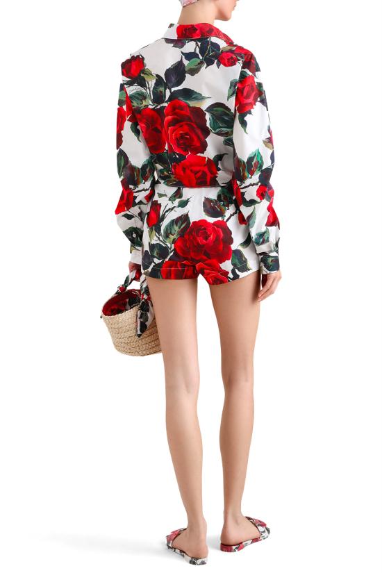 25SS 돌체앤가바나 블라우스 F5S65THS5S2 HA5KQ Rosa rossa f bco - DOLCE & GABBANA