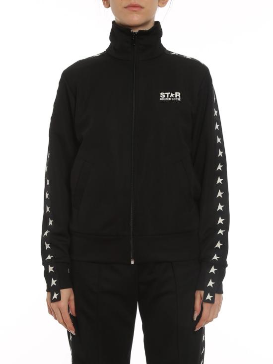  골든구스 로고 지퍼 트랙 터틀넥 GWP00875P00052080203 Black - GOLDEN GOOSE