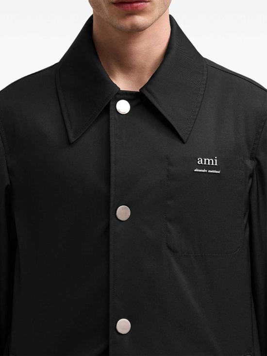  아미 트렌치 코트 UJK542PA0007001 Black - AMI