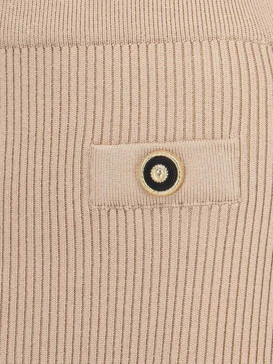 25SS 발망 미디 스커트 EF1LD022KI10 0DC Beige - BALMAIN