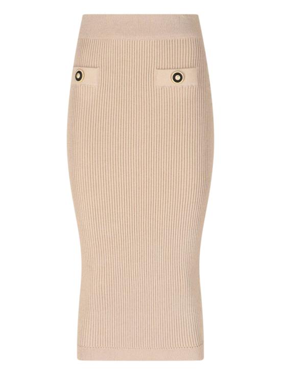 25SS 발망 미디 스커트 EF1LD022KI10 0DC Beige