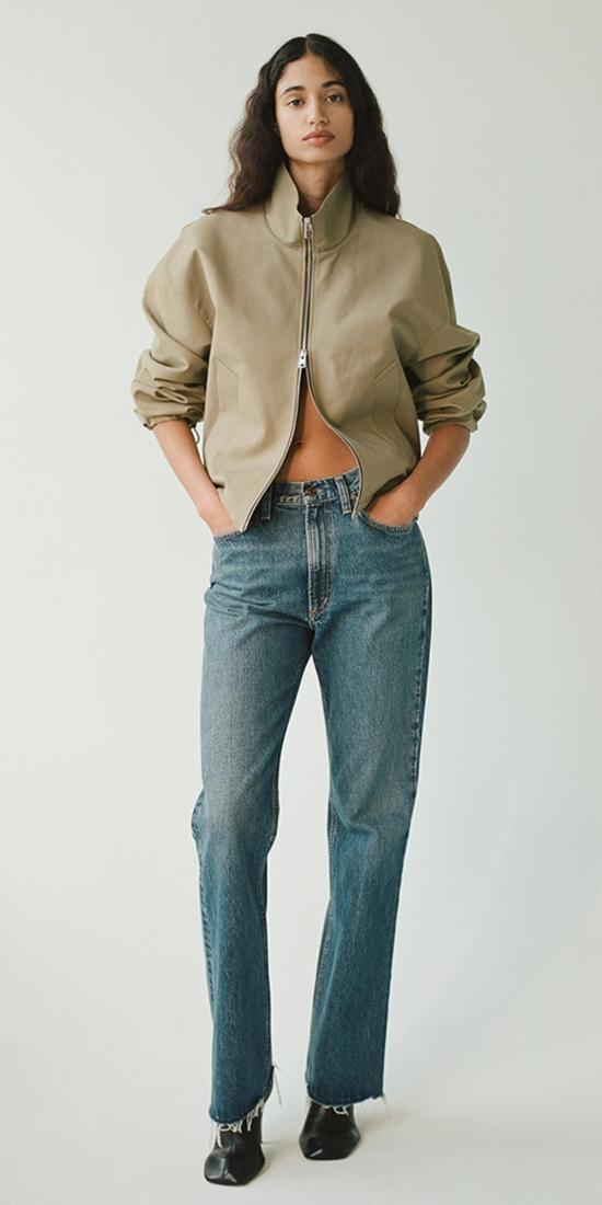  에이골디 데님 팬츠 아골드 리나 진스 플라시보(빈티지 다크 인디고) - AGOLDE