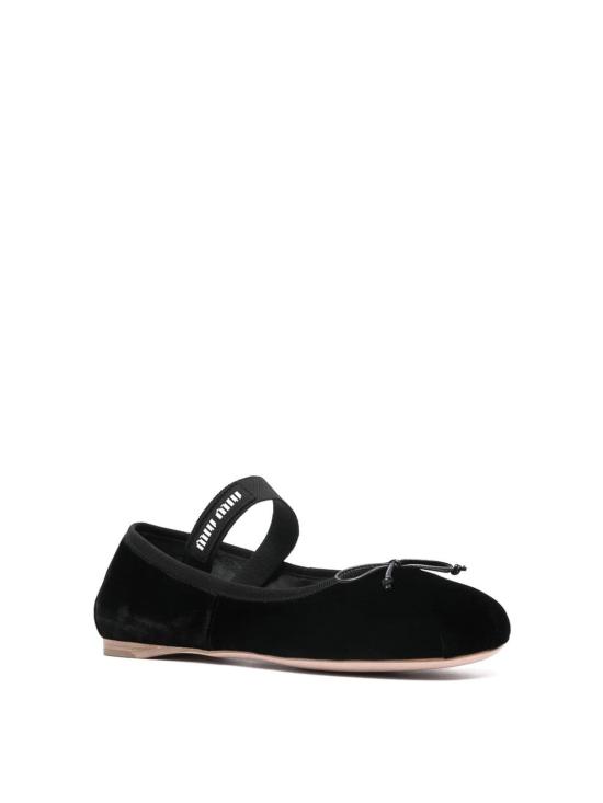 24FW 미우미우 플랫 슈즈 5F794DFDX05068F0002 Black - MIU MIU