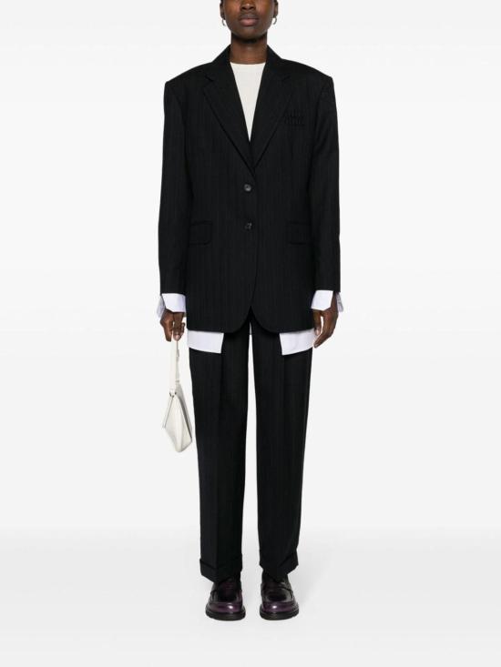 24FW 미우미우 스트레이트 팬츠 MP1748SOOO13SHF0008 Light Beige - MIU MIU