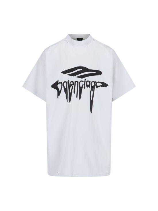 25SS 발렌시아가 3B 리퀴파이드 오버사이즈 티셔츠 787349 TRVS8 9081 White