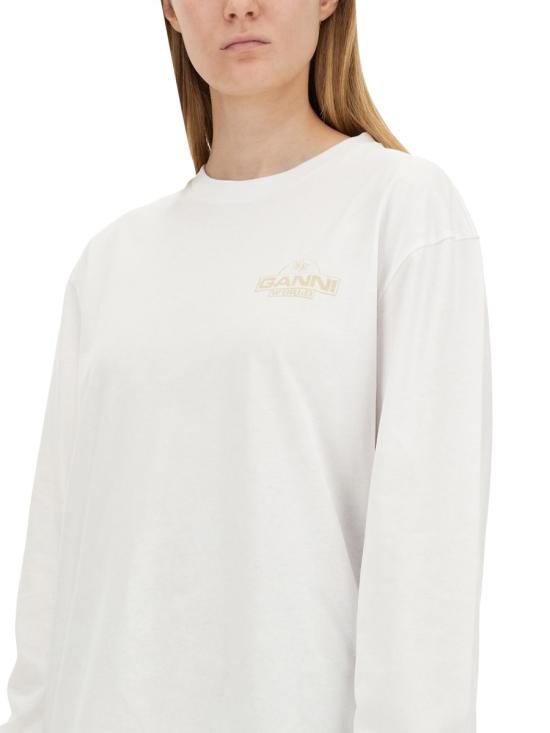24FW 가니 긴팔 티셔츠 T3938 WHITE - GANNI