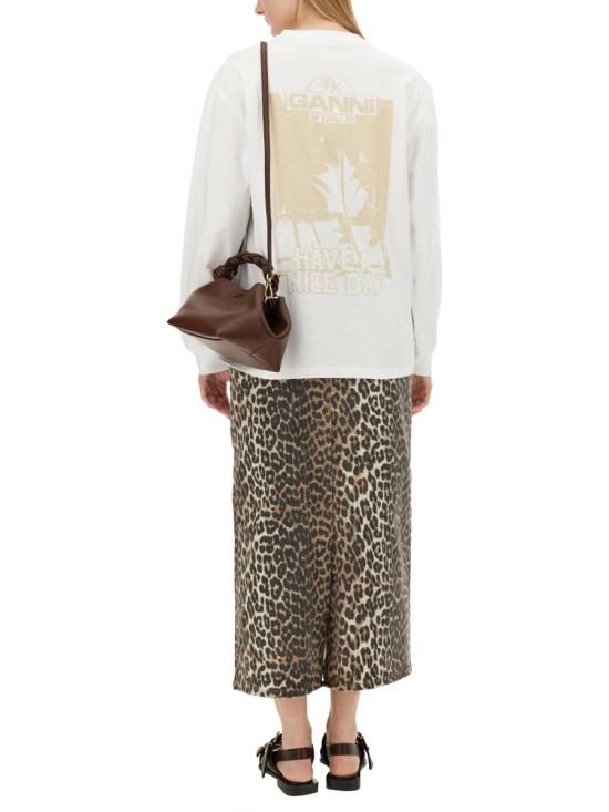 24FW 가니 긴팔 티셔츠 T3938 WHITE - GANNI