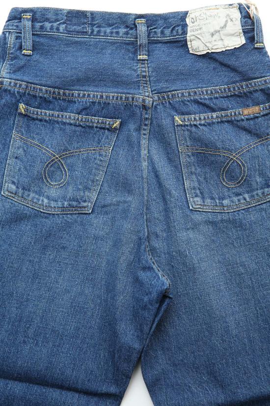  오어슬로우 데님 팬츠 Orslow Standard 하이웨이스트 셀비지 데님 데님 중고 95 - ORSLOW