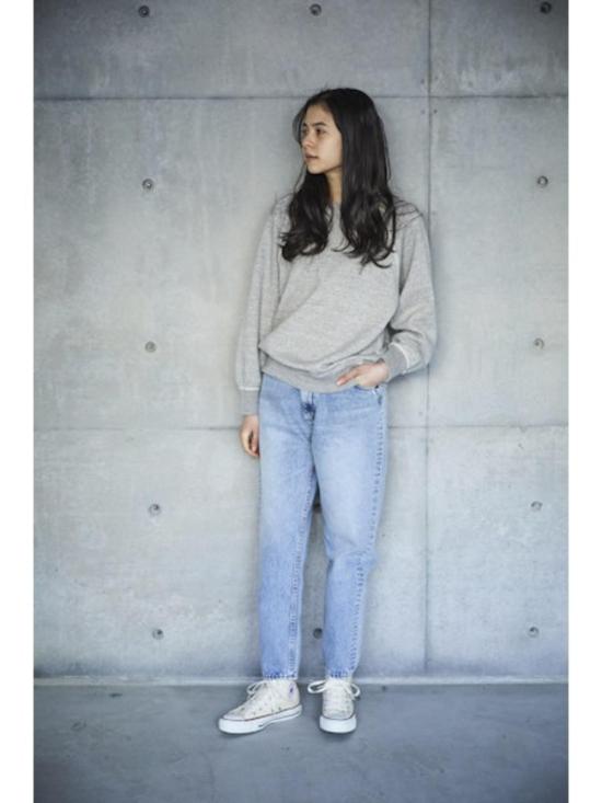  오어슬로우 데님 팬츠 Orslow 여성용 짧은 길이 105 90's 데님 스카이 블루 - ORSLOW
