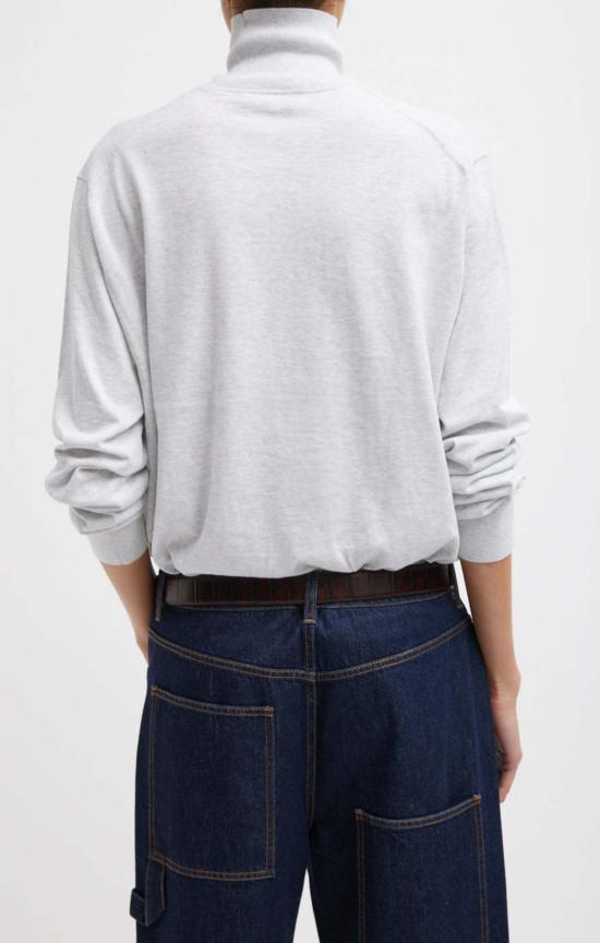  티비 터틀넥 슈퍼파인 퍼펙트  라이트 헤더 그레이 - TIBI