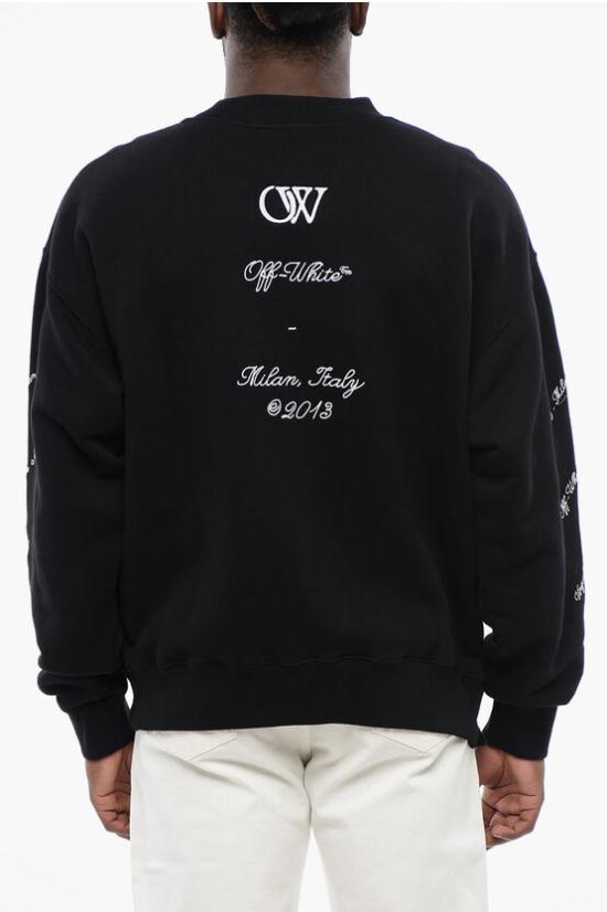  오프화이트 23 로고 스케이트 스웨트셔츠 OMBA054S24FLE0091001 Black - OFF WHITE