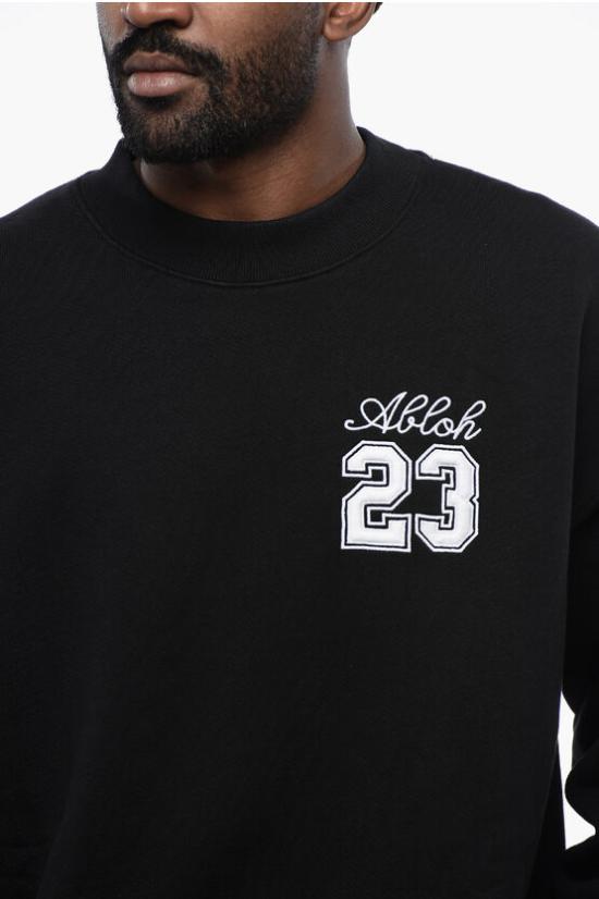  오프화이트 23 로고 스케이트 스웨트셔츠 OMBA054S24FLE0091001 Black - OFF WHITE