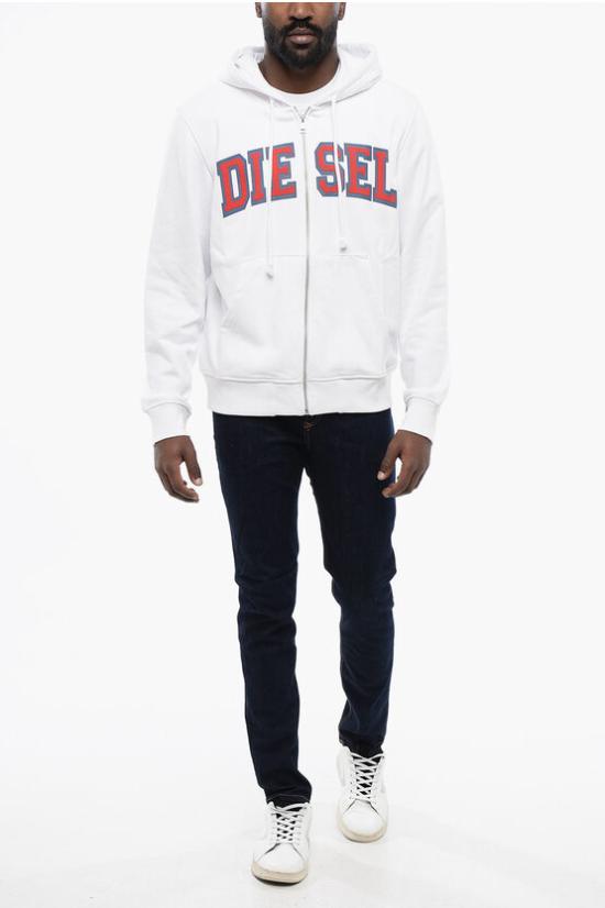  디젤 후드 티셔츠 A12520 0HAYT 100 White - DIESEL