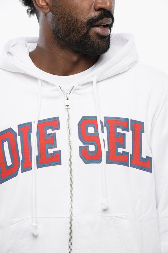  디젤 후드 티셔츠 A12520 0HAYT 100 White - DIESEL