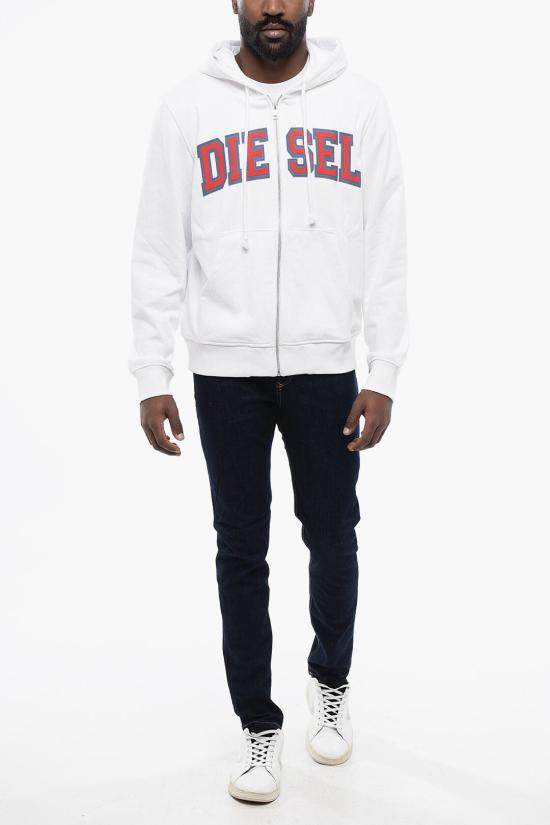  디젤 후드 티셔츠 A12520 0HAYT 100 White - DIESEL