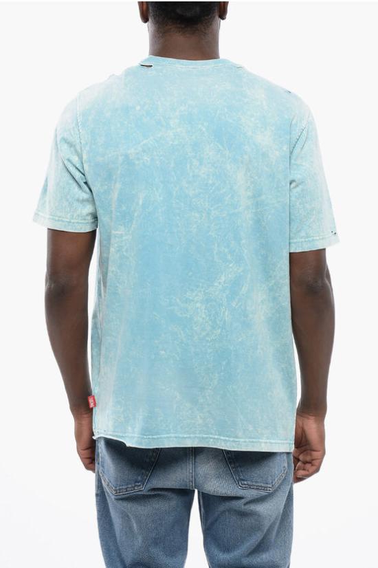  디젤 반팔 티셔츠 A13383 0THAZ 8NU Light blue - DIESEL