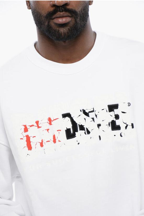  디젤 긴팔 티셔츠 A11778 0IAJH 100 White - DIESEL