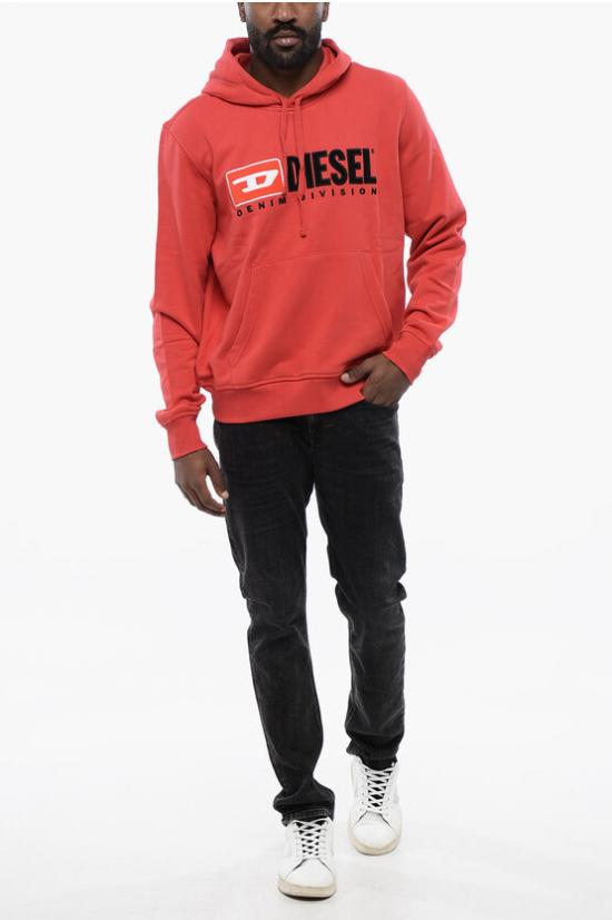  디젤 후드 티셔츠 A03757 0BAWT 44Q Red - DIESEL