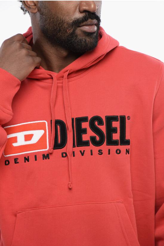  디젤 후드 티셔츠 A03757 0BAWT 44Q Red - DIESEL