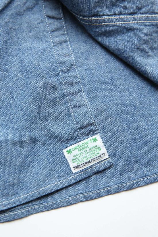  오어슬로우 셔츠 Orslow 반팔 샴브레이 워크  샴브레이 - ORSLOW