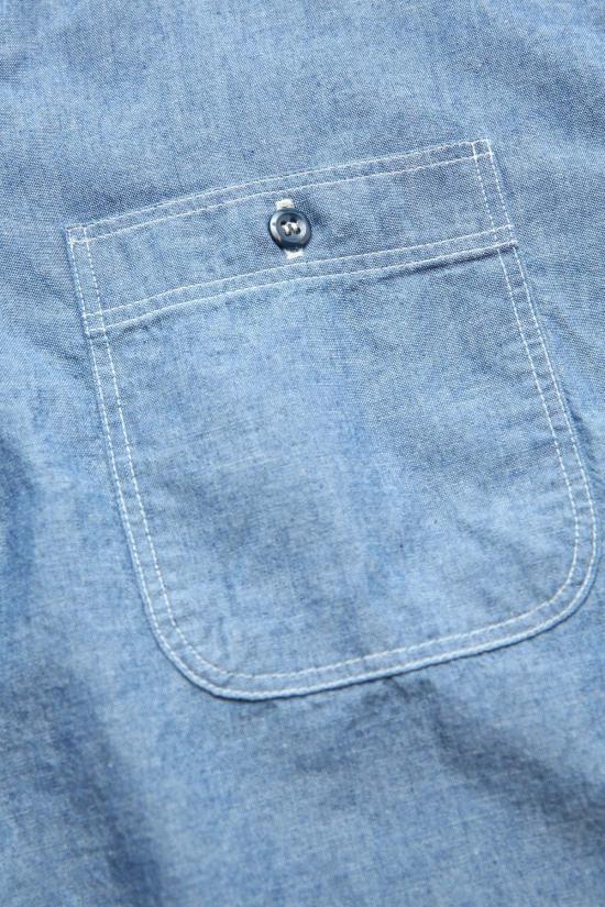  오어슬로우 셔츠 Orslow 반팔 샴브레이 워크  샴브레이 - ORSLOW