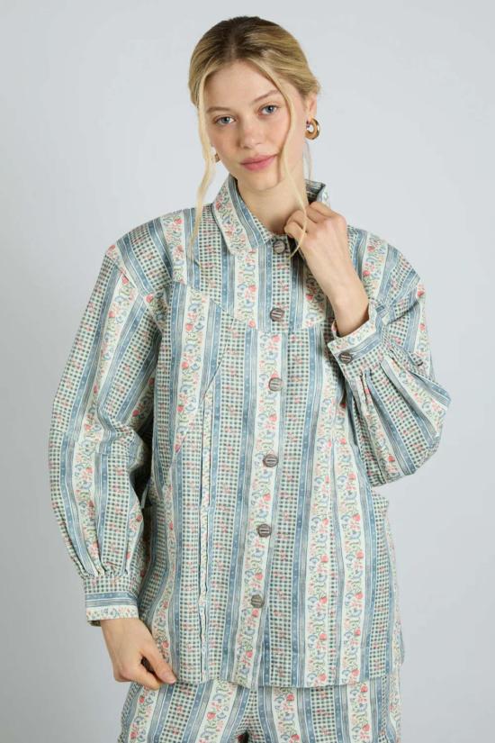  DAMSON MADDER 데님 자켓 Damson Madder Baxter 재킷 월페이퍼 플로럴