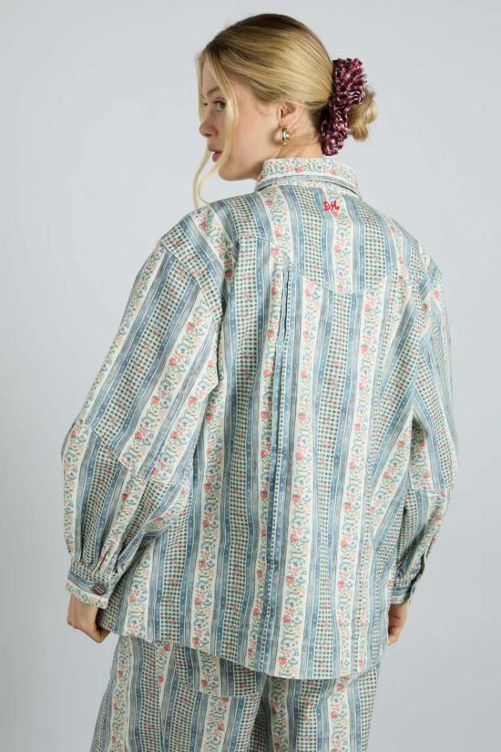  DAMSON MADDER 데님 자켓 Damson Madder Baxter 재킷 월페이퍼 플로럴 - OTHER BRANDS