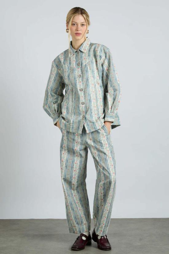  DAMSON MADDER 데님 자켓 Damson Madder Baxter 재킷 월페이퍼 플로럴 - OTHER BRANDS