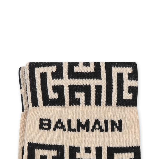 25FW [키즈] 발망 발목 양말 BW0Q90 Z0553 106NE BEIGE - BALMAIN
