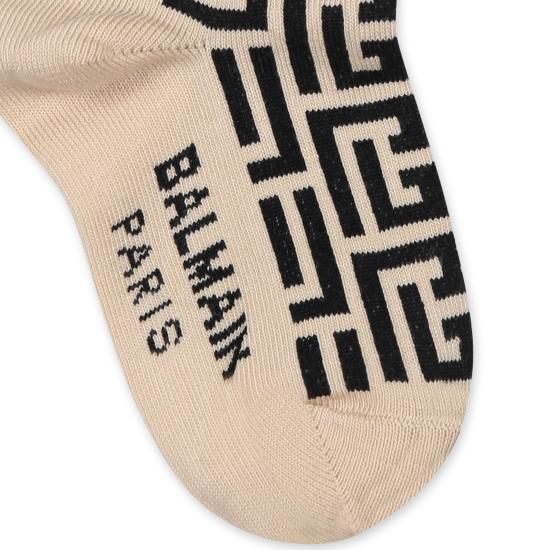 25FW [키즈] 발망 발목 양말 BW0Q90 Z0553 106NE BEIGE - BALMAIN