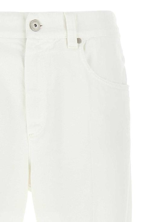 26SS 브루넬로 쿠치넬리 스트레이트 팬츠 M0H81P5568C600R White - BRUNELLO CUCINELLI